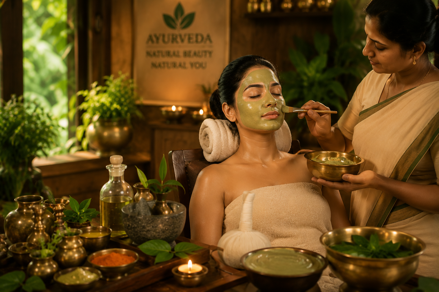 Saffron facial wraps